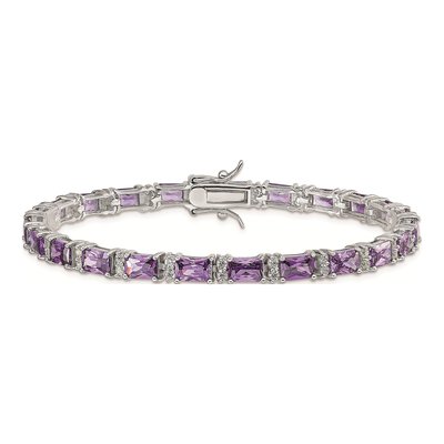 Sterling Silver CZ Clear Bracelet – view 4