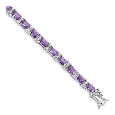 Sterling Silver CZ Clear Bracelet