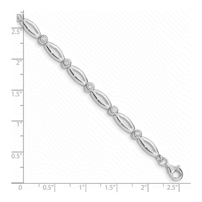 Sterling Silver 5mm Fancy Link Chain Bracelet – view 3