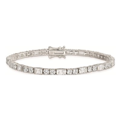 Sterling Silver CZ Tennis Bracelet – view 5
