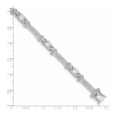 Sterling Silver CZ Bracelet – view 4