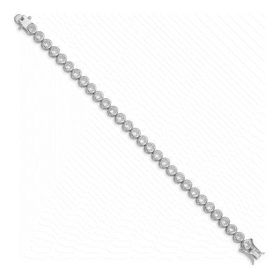 Sterling Silver CZ Tennis Bracelet – view 2