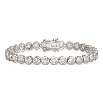 Sterling Silver CZ Tennis Bracelet – view 3