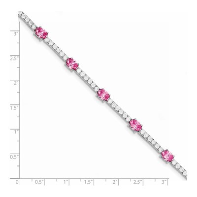 Sterling Silver CZ Clear Bracelet – view 5