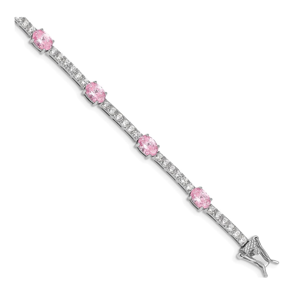 Sterling Silver CZ Clear Bracelet