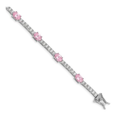Sterling Silver CZ Clear Bracelet