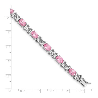 Sterling Silver CZ Bracelet – view 3