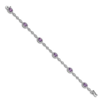 Sterling Silver CZ Bracelet – view 3