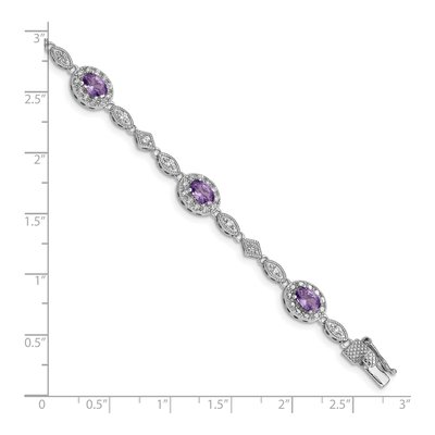 Sterling Silver CZ Bracelet – view 4