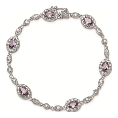 Sterling Silver CZ Bracelet – view 5