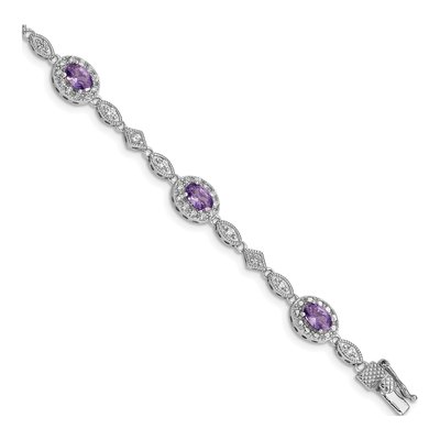 Sterling Silver CZ Bracelet