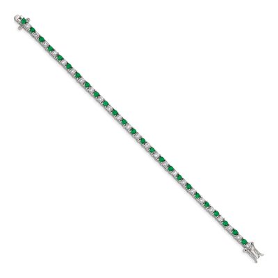Sterling Silver CZ Glass Bracelet – view 3