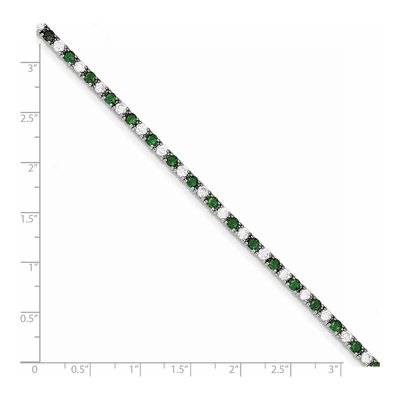 Sterling Silver CZ Glass Bracelet – view 4