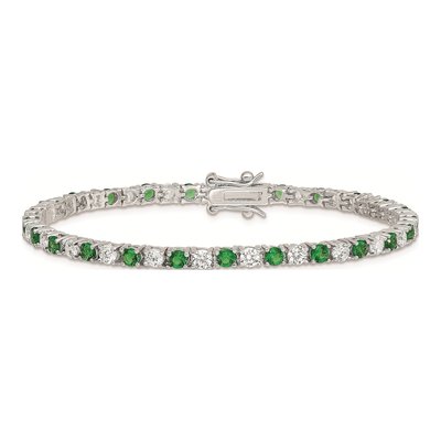 Sterling Silver CZ Glass Bracelet – view 5
