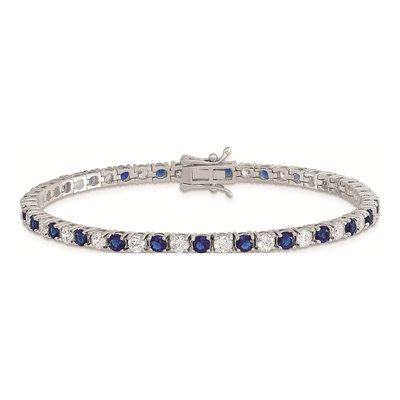 Sterling Silver CZ Glass Bracelet – view 4