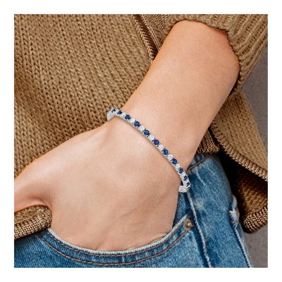 Sterling Silver CZ Glass Bracelet – view 6