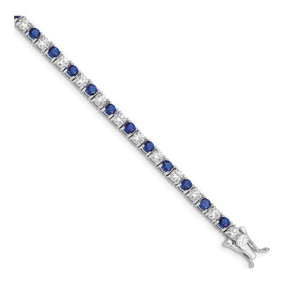Sterling Silver CZ Glass Bracelet
