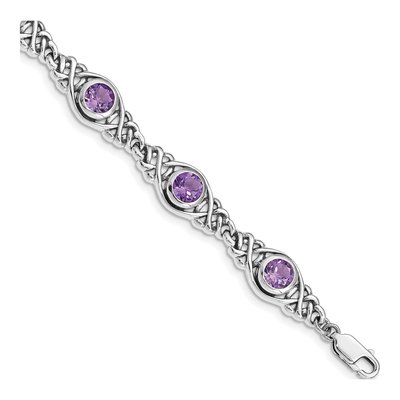 Sterling Silver Amethyst Bracelet