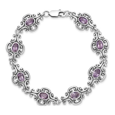 Sterling Silver Amethyst Bracelet – view 4
