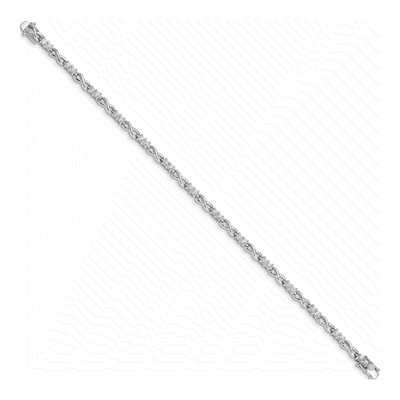 Sterling Silver CZ Infinity Bracelet – view 3