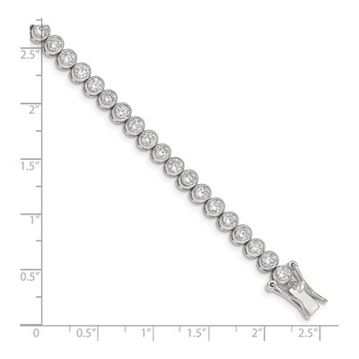 Sterling Silver CZ Tennis Bracelet – view 3