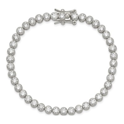 Sterling Silver CZ Tennis Bracelet – view 4