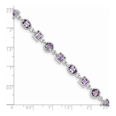 Sterling Silver Amethyst Bracelet – view 3