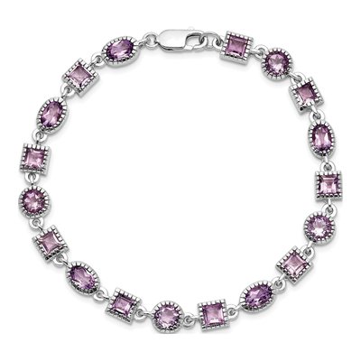 Sterling Silver Amethyst Bracelet – view 4