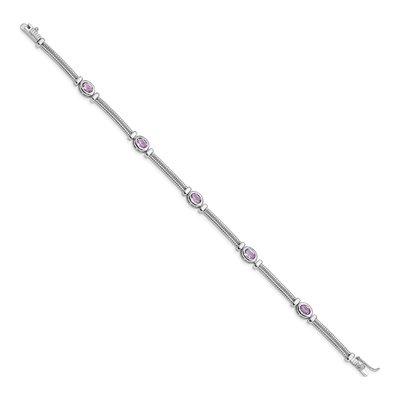 Sterling Silver Amethyst Bracelet – view 2
