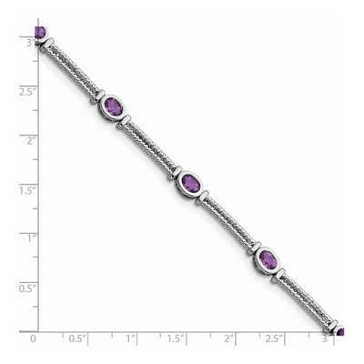 Sterling Silver Amethyst Bracelet – view 3