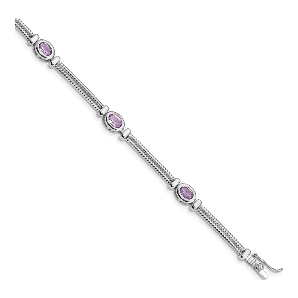 Sterling Silver Amethyst Bracelet