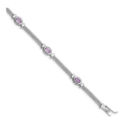 Sterling Silver Amethyst Bracelet