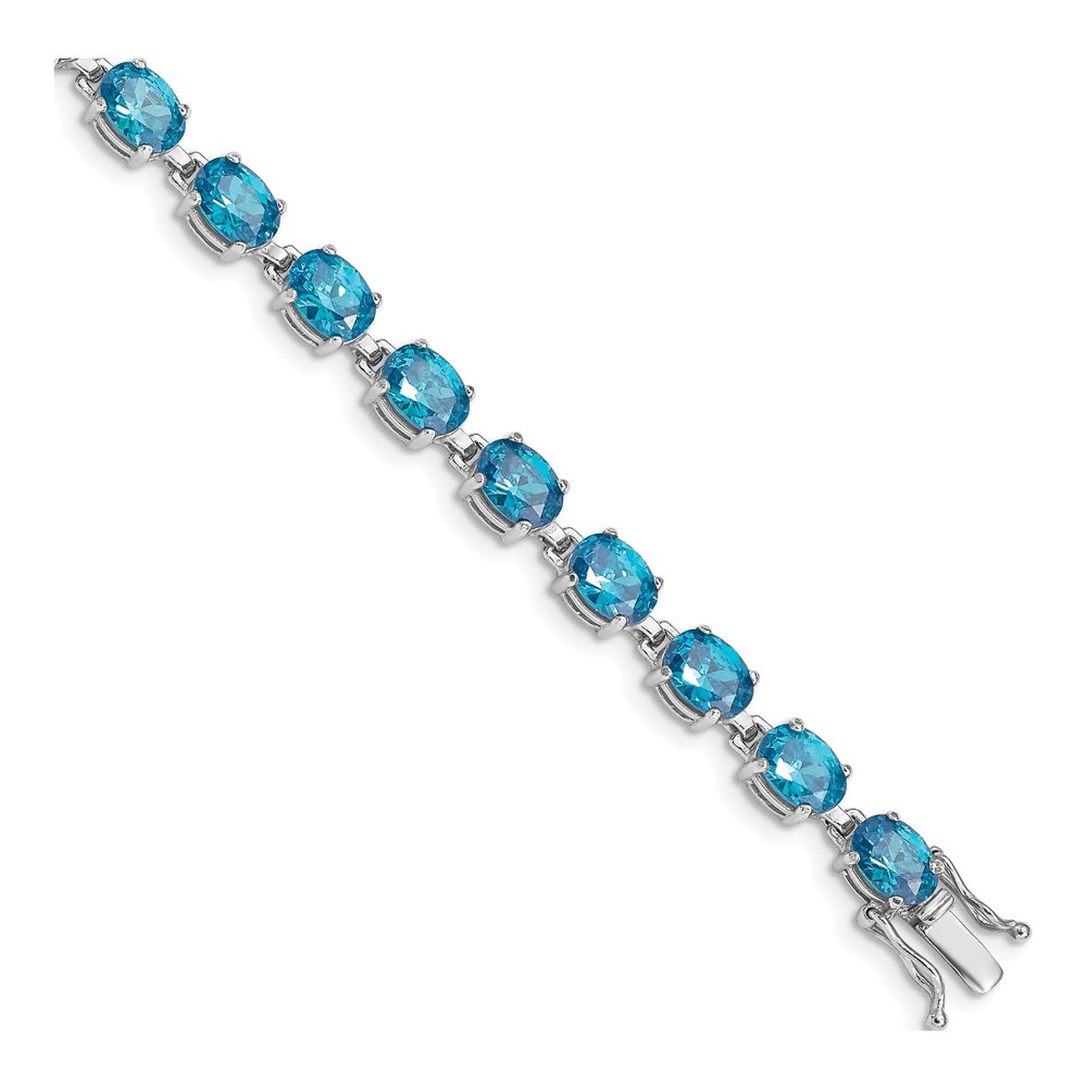 Sterling Silver Blue Topaz Bracelet