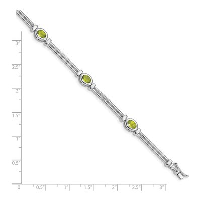 Sterling Silver Peridot Bracelet – view 3