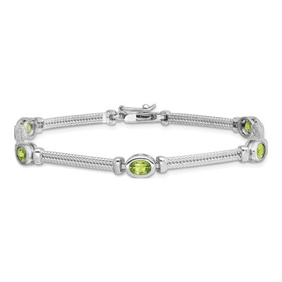 Sterling Silver Peridot Bracelet – view 4
