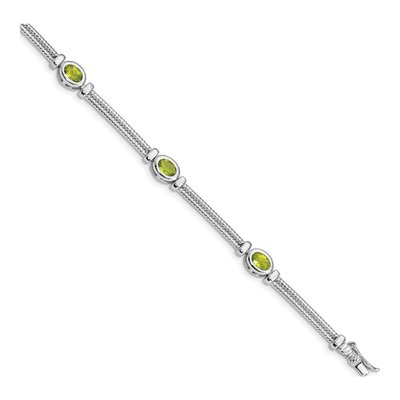 Sterling Silver Peridot Bracelet