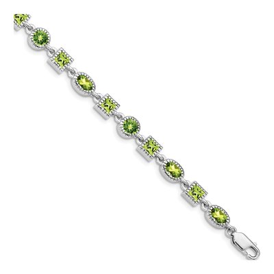 Sterling Silver Peridot Bracelet