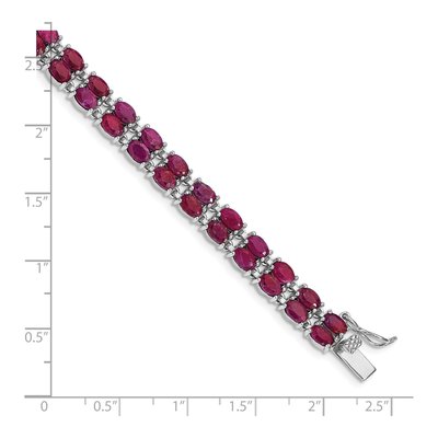 Sterling Silver Ruby Bracelet – view 5