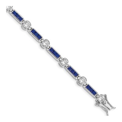 Sterling Silver CZ Glass Bracelet