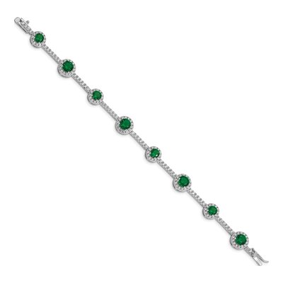 Sterling Silver CZ Clear Bracelet – view 3