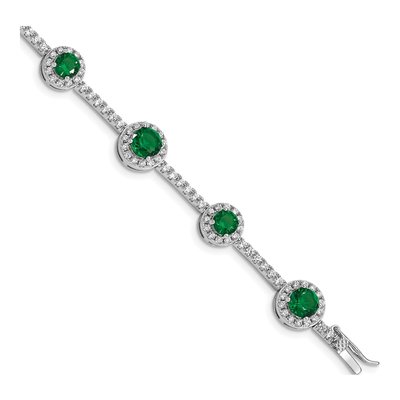 Sterling Silver CZ Clear Bracelet
