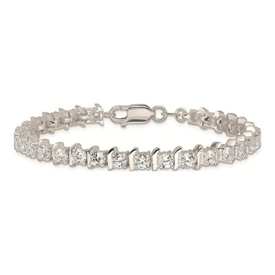Sterling Silver CZ Fancy Bracelet – view 4