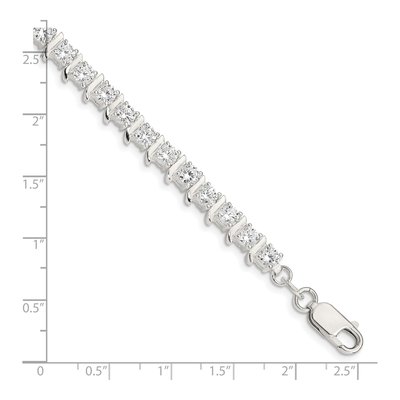 Sterling Silver CZ Fancy Bracelet – view 5