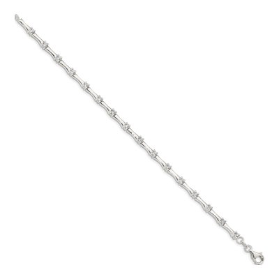 Sterling Silver CZ Fancy Bracelet – view 3