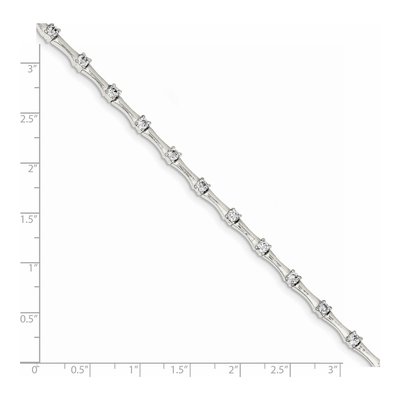 Sterling Silver CZ Fancy Bracelet – view 4