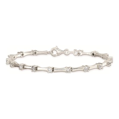 Sterling Silver CZ Fancy Bracelet – view 5