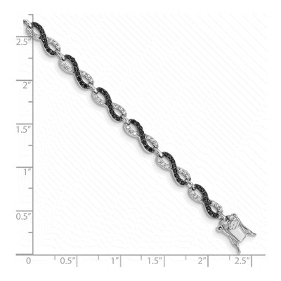 Sterling Silver CZ Infinity Bracelet – view 4