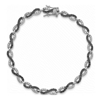 Sterling Silver CZ Infinity Bracelet – view 5