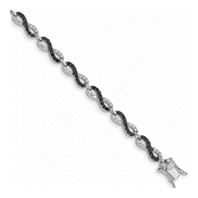 Sterling Silver CZ Infinity Bracelet