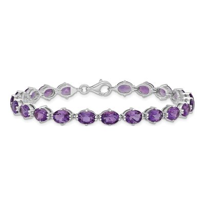 Sterling Silver Amethyst Bracelet – view 4